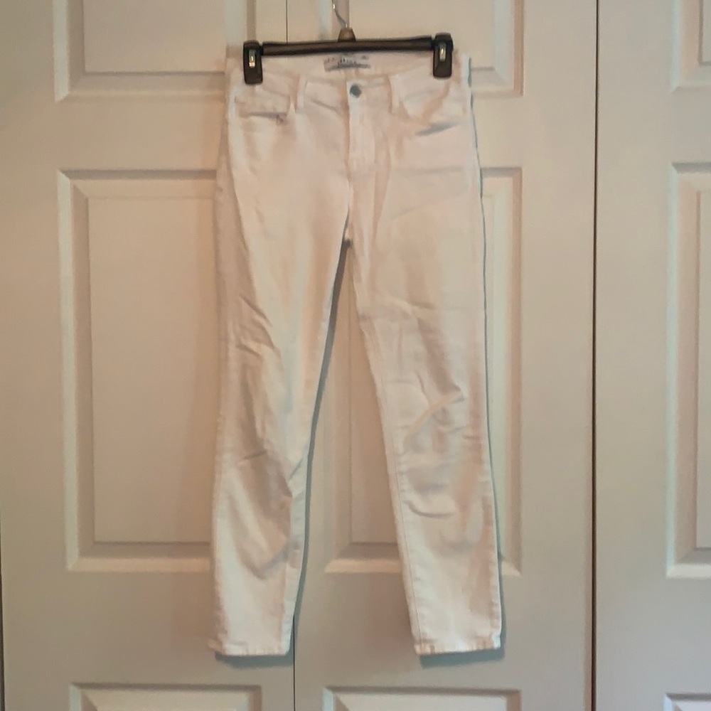 JBrand white skinny crop jeans